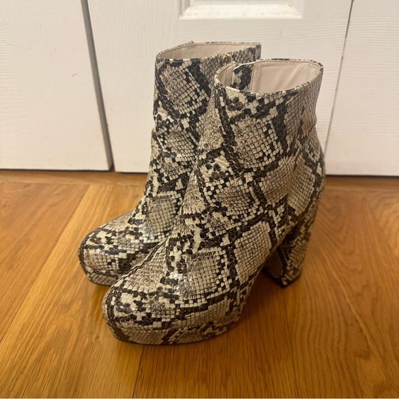 Snake Skin Platform Booties - Picture 2 of 8